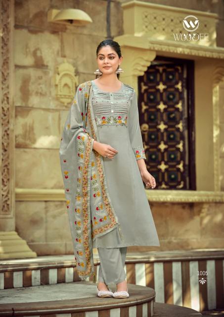 Woodee sahiba 3pcs wholesale kurti factory surat